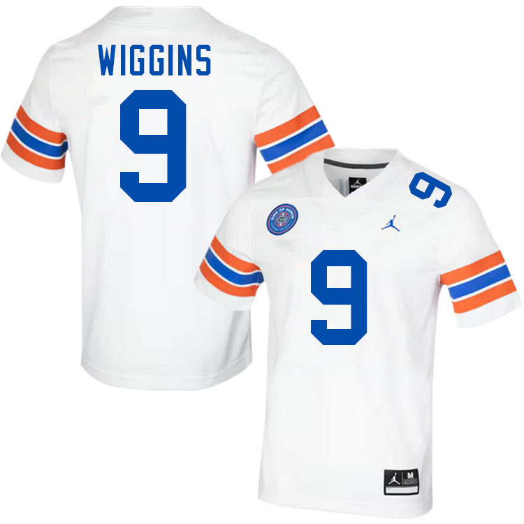 Jalen Wiggins Florida Jersey,Florida Gators #9 Jalen Wiggins Uniforms,Jersey Youth-Throwback White